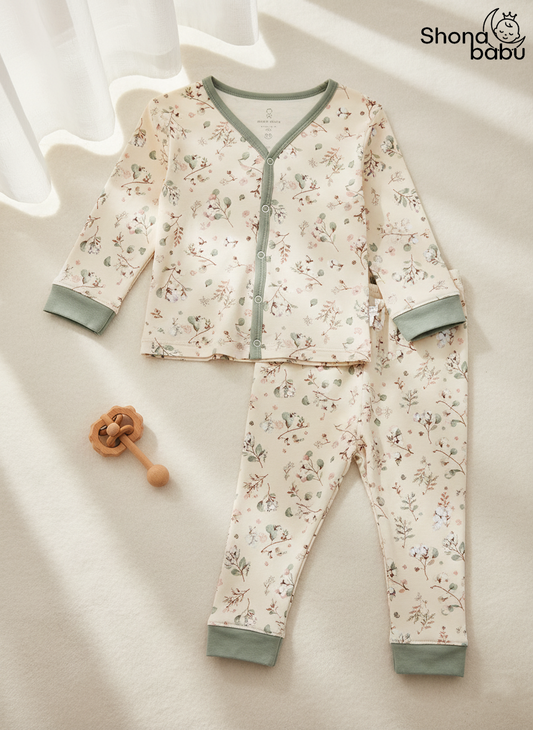 Organic Botanicals Baby Sleepwear Set – Interlock 220 GSM Premium 2-Piece Pajama set