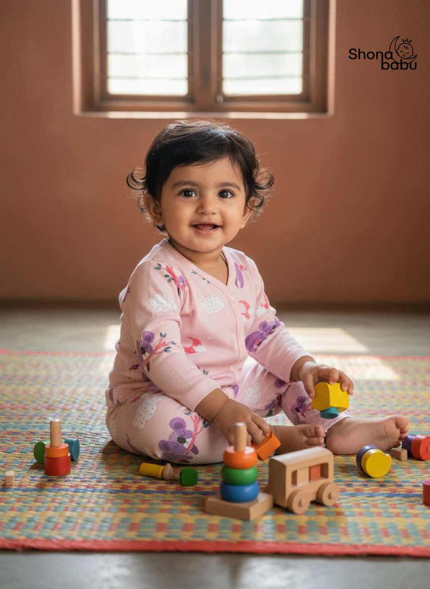 Pink Koala Cotton Baby Pajama Set – Soft & Skin-Friendly