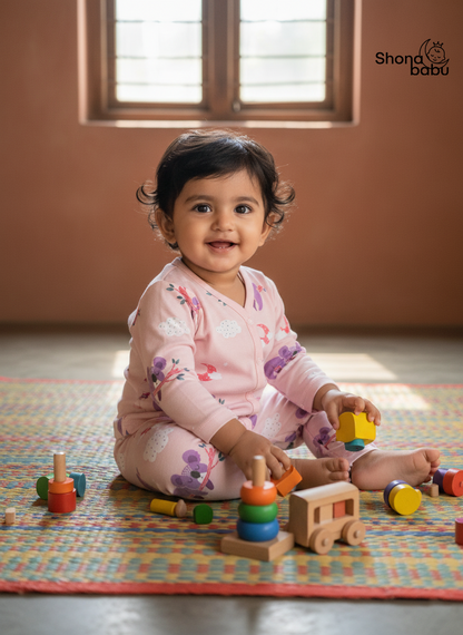 Pink Koala Cotton Baby Pajama Set – Soft & Skin-Friendly