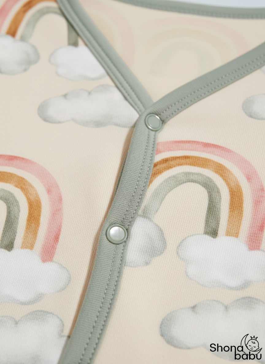 Premium Cotton Rainbow Baby Set – Soft Interlock Cotton PJs