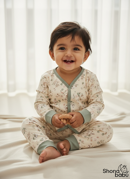 Organic Botanicals Baby Sleepwear Set – Interlock 220 GSM Premium 2-Piece Pajama set