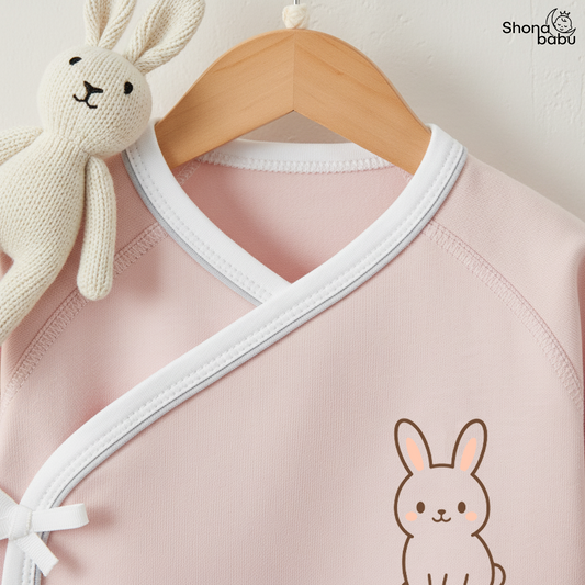 🐰 Gentle Bunny Organic Wrap Bodysuit ✨