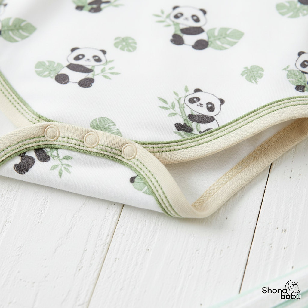 🐼 Panda Parade Organic Wrap Bodysuit ✨