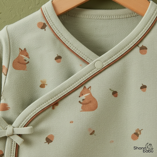 🦊 Forest Friends Organic Wrap Bodysuit ✨