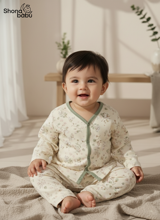 Rainbow & Floral Organic Cotton 2-Pack Pajama Set
