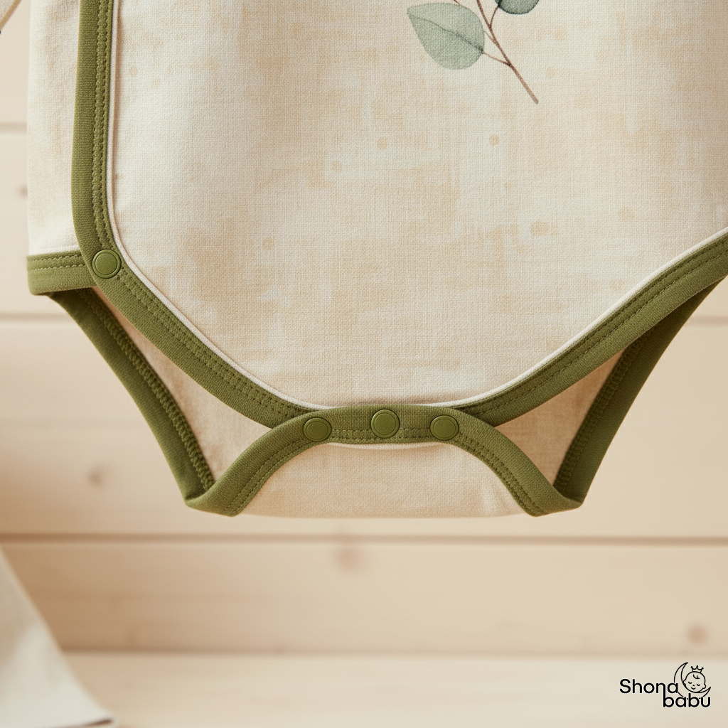 Botanical Elegance kemono Bodysuit – Premium Cotton