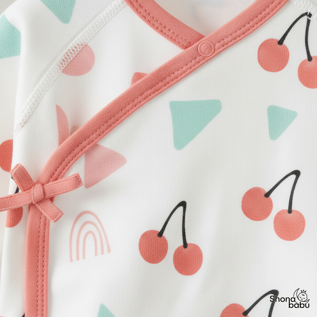 Vibrant & Playful Set : Organic Cotton Kimono Bodysuits (Set of 3)