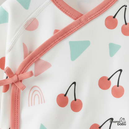 Vibrant & Playful Set : Organic Cotton Kimono Bodysuits (Set of 3)