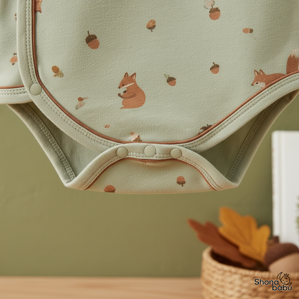 🦊 Forest Friends Organic Wrap Bodysuit ✨