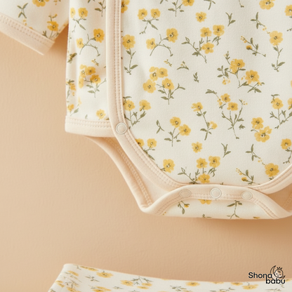 Vibrant & Playful Set : Organic Cotton Kimono Bodysuits (Set of 3)