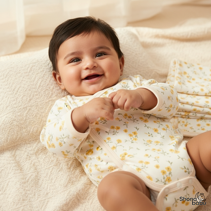 Sweetest Baby Collection : Organic Cotton Kimono Bodysuits (Set of 3)