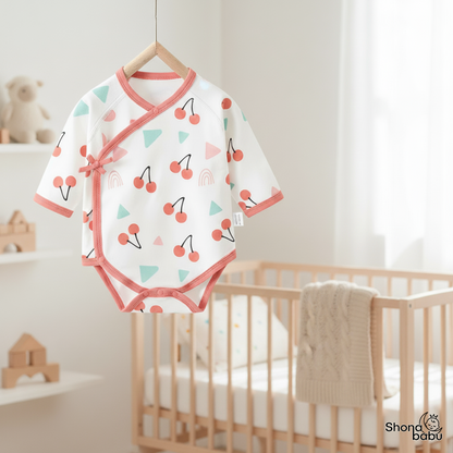 🍒 Little Cherry Organic Wrap Bodysuit