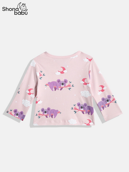 Pink Koala Cotton Baby Pajama Set – Soft & Skin-Friendly