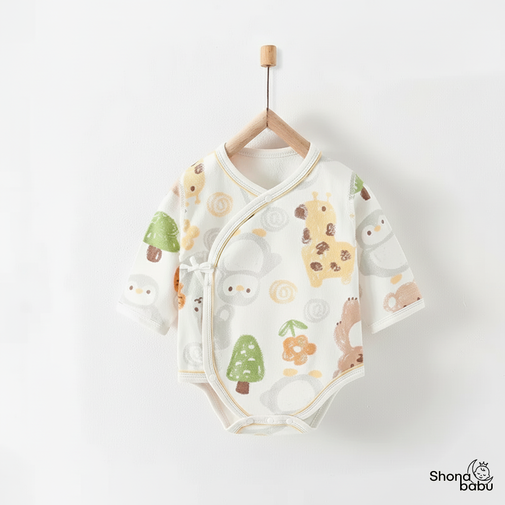 Animal Parade Organic Cotton Kemono Bodysuit – Soft & Skin-Safe