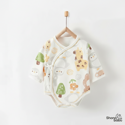 The Baby Zoo Adventure : Organic Cotton Unisex Kimono Bodysuits (Set of 3)