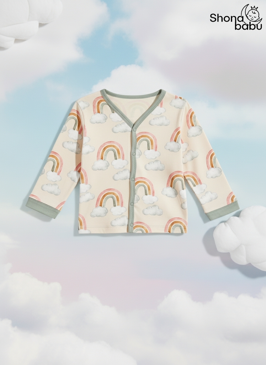 Premium Cotton Rainbow Baby Set – Soft Interlock Cotton PJs