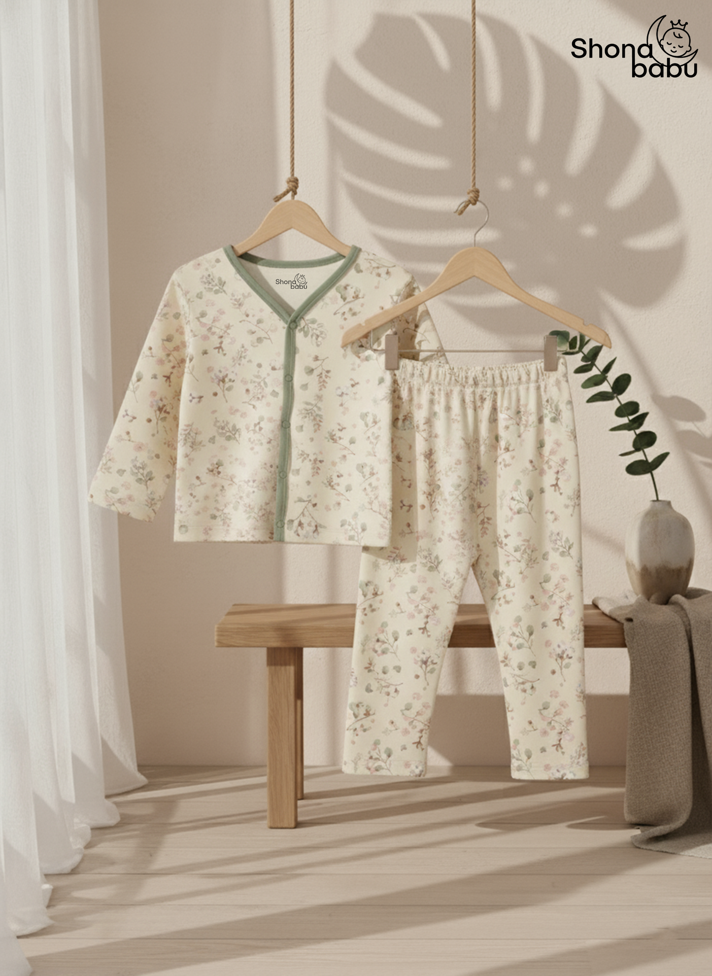 Organic Botanicals Baby Sleepwear Set – Premium 2-Piece Pajama set