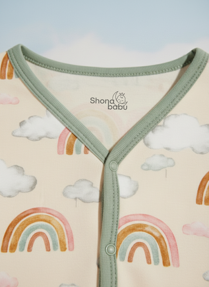 Premium Cotton Rainbow Baby Set – Soft Interlock Cotton PJs