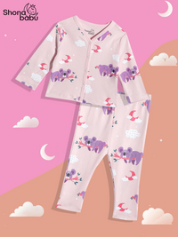 Pink Koala Cotton Baby Pajama Set – Soft & Skin-Friendly