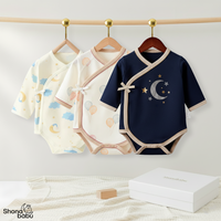 Celestial Dream Pack: Organic Cotton Kimono Bodysuits (Set of 3)