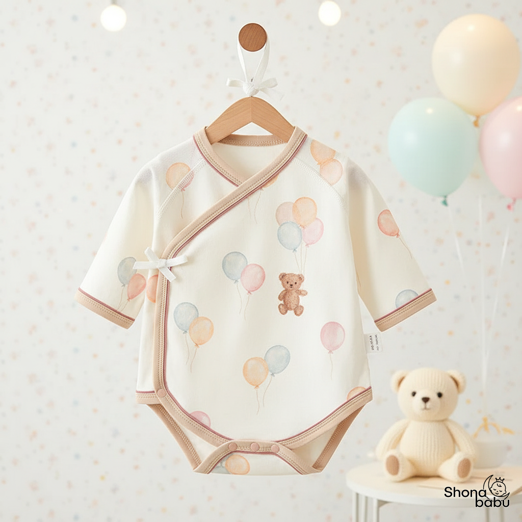 Dreamy Balloon & Teddy Wrap Bodysuit ✨