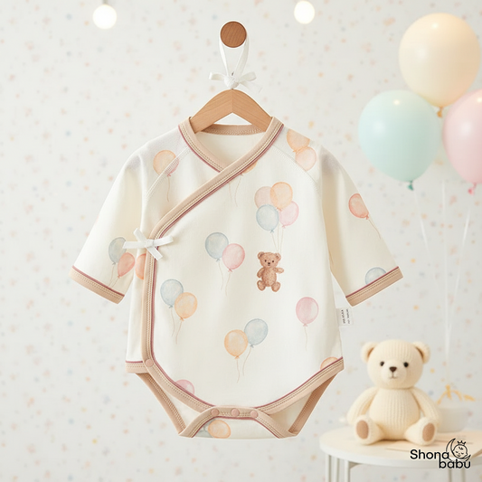 Dreamy Balloon & Teddy Wrap Bodysuit ✨