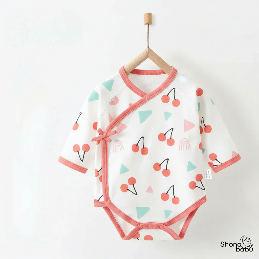 Vibrant & Playful Set : Organic Cotton Kimono Bodysuits (Set of 3)
