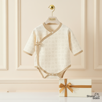Designer Baby Organic Wrap Bodysuit (Bears & Hearts) ✨