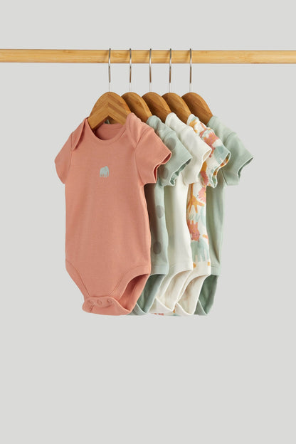 Unisex Baby Bodysuits – Pack of 5 (Neutral Essentials)