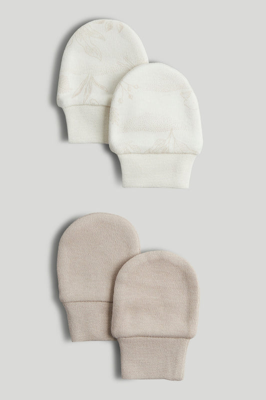Tiny Treasures Cozy Bear Baby Mittens – Pack of 2