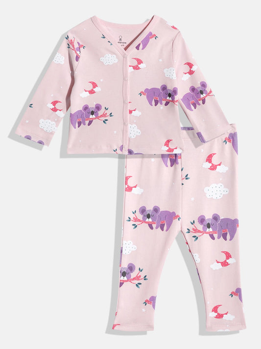 Unisex Baby Pyjama Set – 2-Piece Cotton Sleepwear with Koala Animal Print