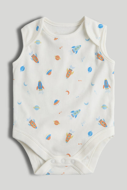 Snuggle-Ready Unisex Sleeveless Bodysuits – Pack of 5