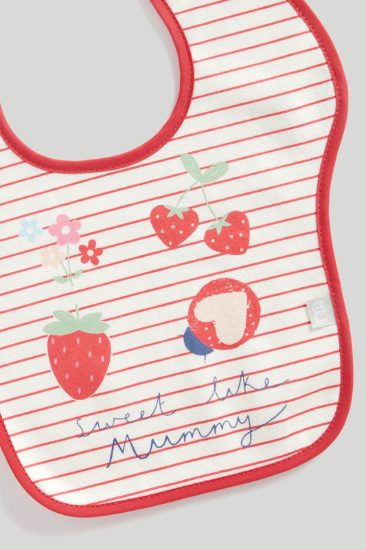Tiny Treasures Sweet Strawberry Baby Bibs – Pack of 3