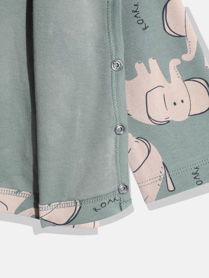 Unisex Baby Pyjama Set – 2-Piece Cotton Sleepwear with Elephant Print