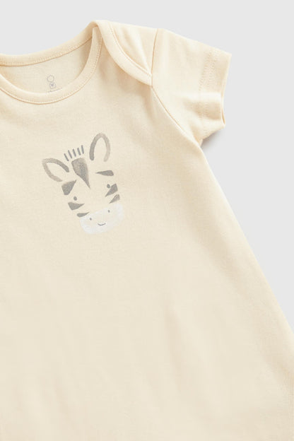 Safari Friends Half-Sleeve Romper Pack – Set of 3 (Unisex, 0–24 Months)
