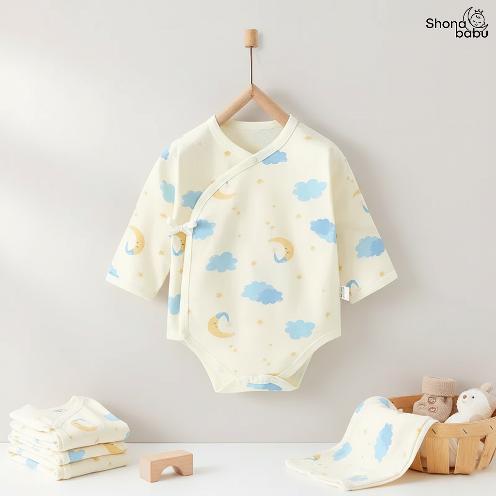 Celestial Dream Pack: Organic Cotton Kimono Bodysuits (Set of 3)