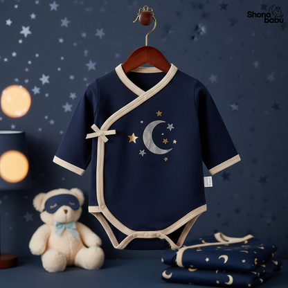 Celestial Dream Pack: Organic Cotton Kimono Bodysuits (Set of 3)